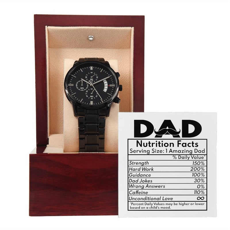 Dad-Nutrition Facts- Chronograph Watch