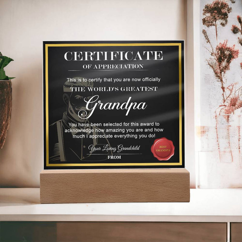 World's Greatest Grandpa-Acrylic Plaque