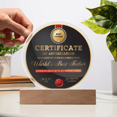 The Best Father-Circle Plaque