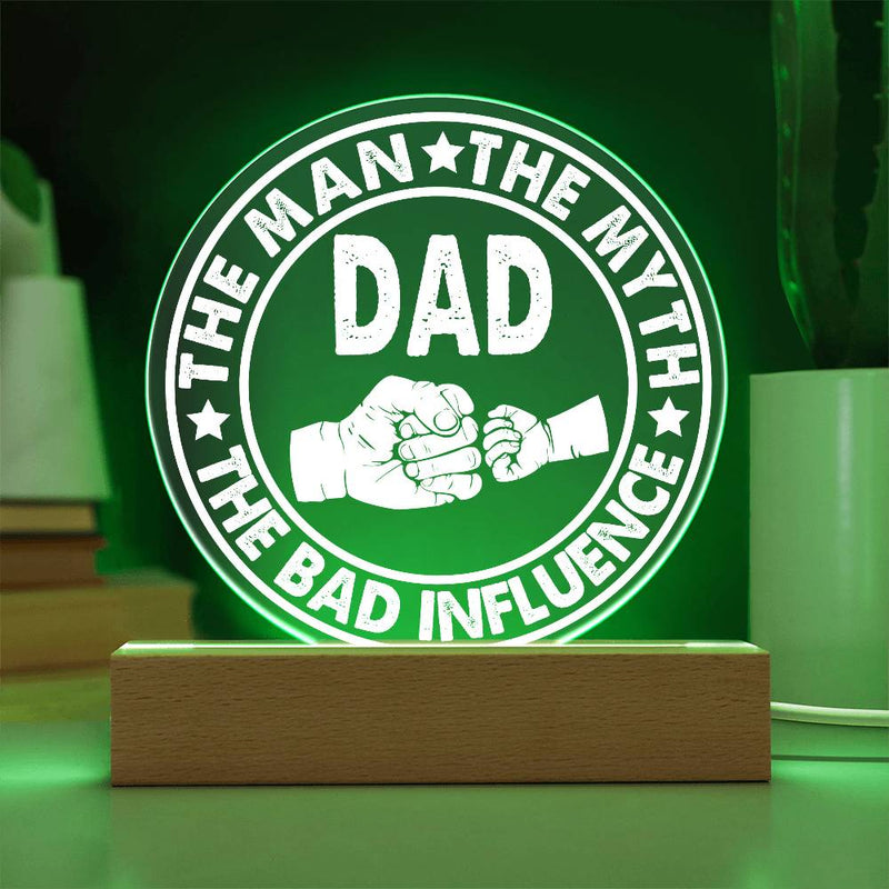 Dad-The Man-Circle Acrylic Plaque