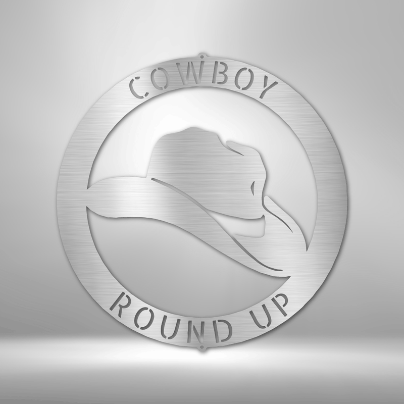 Cowboy Monogram - Steel Sign